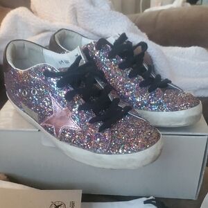 Sparkly Multicolor GOLDEN Goose Sequin Sneakers